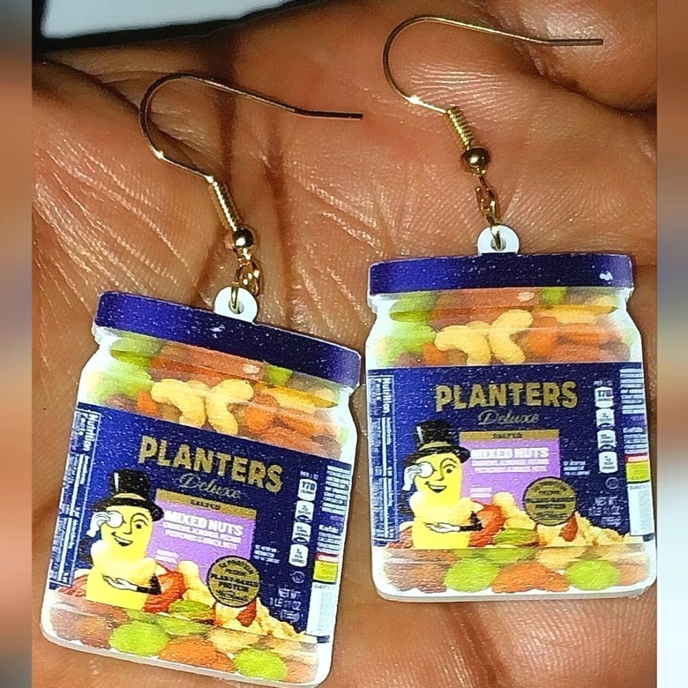 Fun dangling acrylic 5D pendant earrings